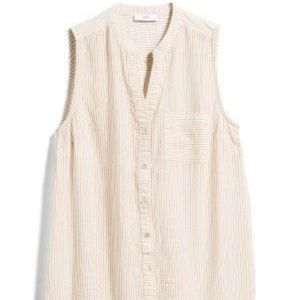 NWT Tan striped sleeveless blouse by Stitch Fix